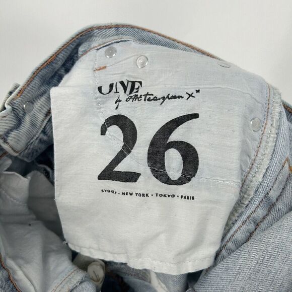 ONE By One Teaspoon Awesome Baggies Jeans Light Wash Ripped Mid Rise Size 26 - Picture 13 of 13